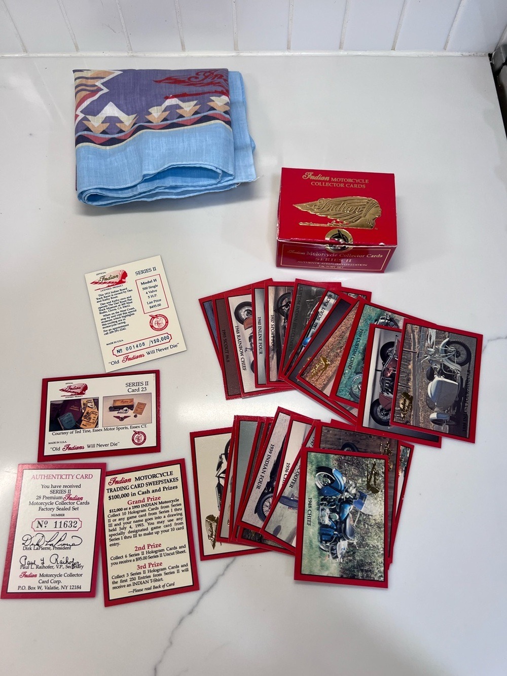 Indian Motorcycle Collector Cards Series II Factory Set Bandana 22 Cards 4 Other